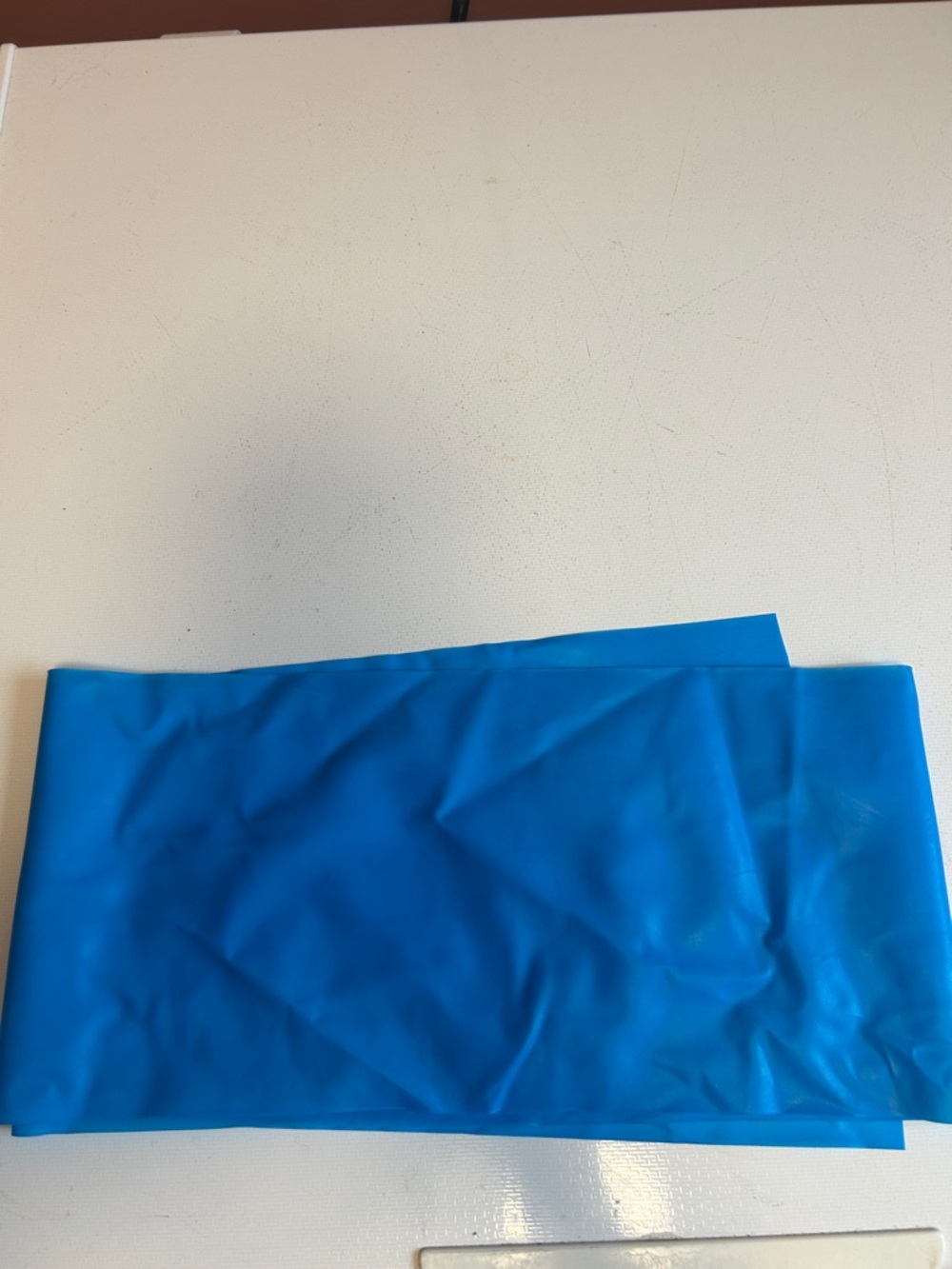 Elastic exercise band Bright Blue Stretch Vinyl Fabric Panel